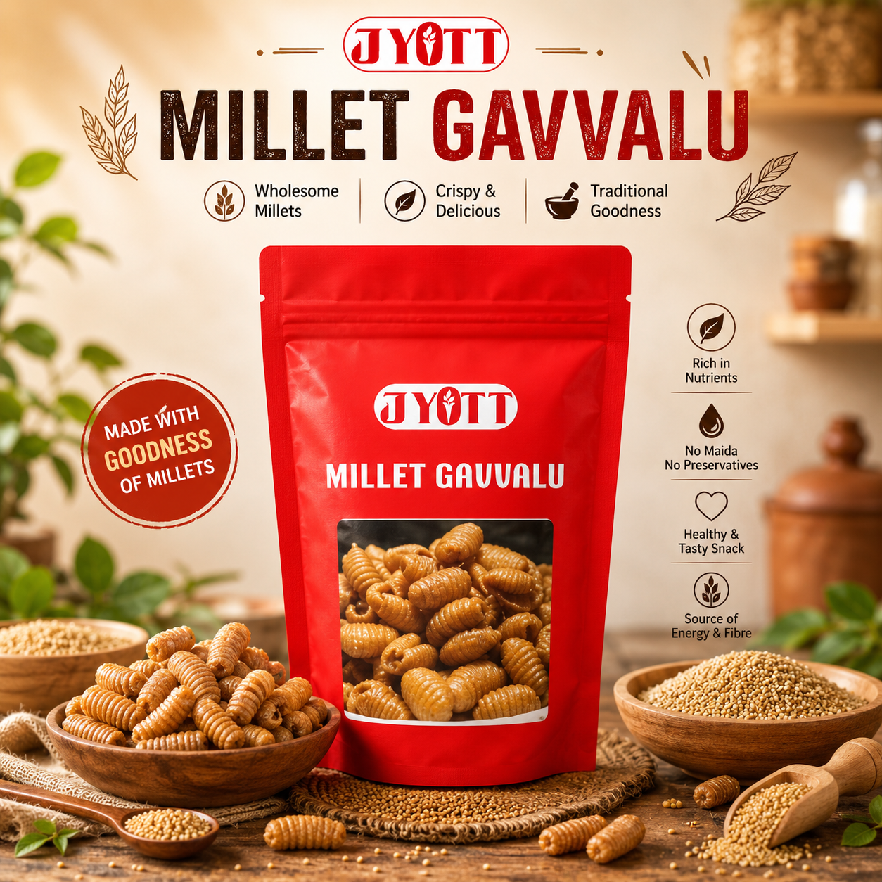 Millet Gavvalu | Snacks and Sweets FOOD JYOTT