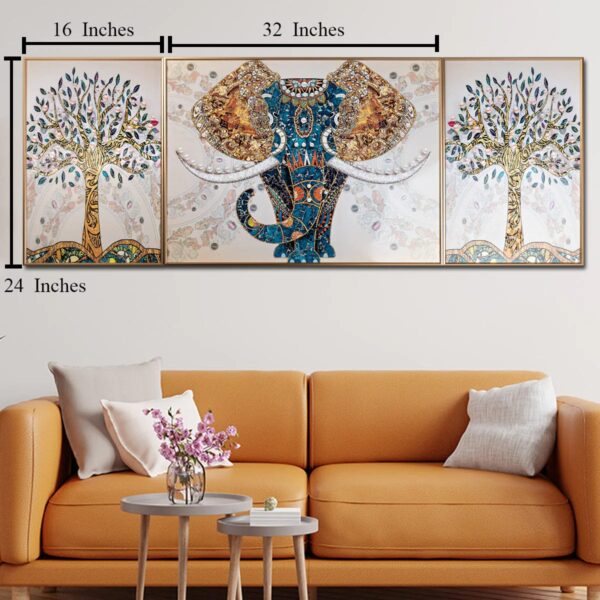 JYOTT Wall Art | Floral Wooden Bird Decor | Nature-Inspired Wall Hanging for Living Room, Bedroom & Office | Wall Art | Wall Art & Paintings - Image 3