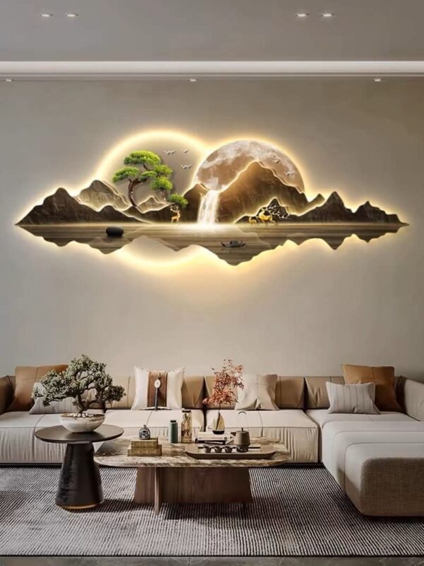 JYOTT Wall Decor Modern Wall Art Home Decor, Metal Wall Hanging Decoration for Living Room Office Bedroom Hotel | Wall Art & Paintings - Image 2
