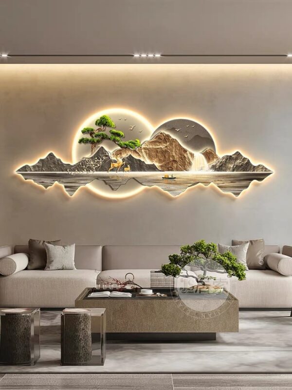 JYOTT Wall Decor Modern Wall Art Home Decor, Metal Wall Hanging Decoration for Living Room Office Bedroom Hotel | Wall Art & Paintings - Image 4
