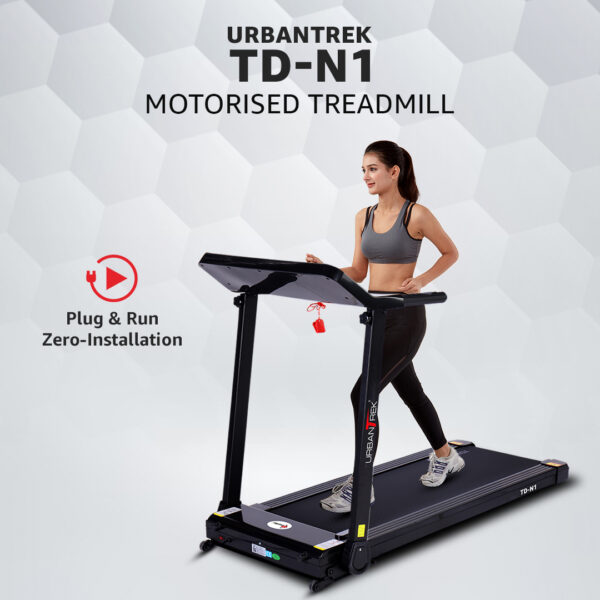 UrbanTrek TD-N1® Treadmill with App for Android & iOS And Bluetooth Music