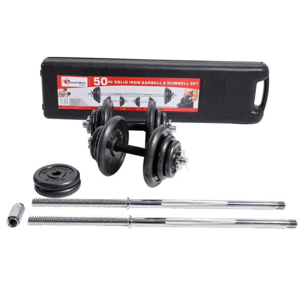PDS-50 Dumbbells Set Metal Plates + Dumbbell Rods Home Gym