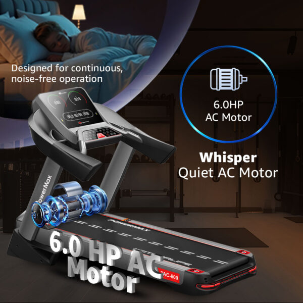 TAC-600® Semi-Commercial Motorized Treadmill with Android & iOS App