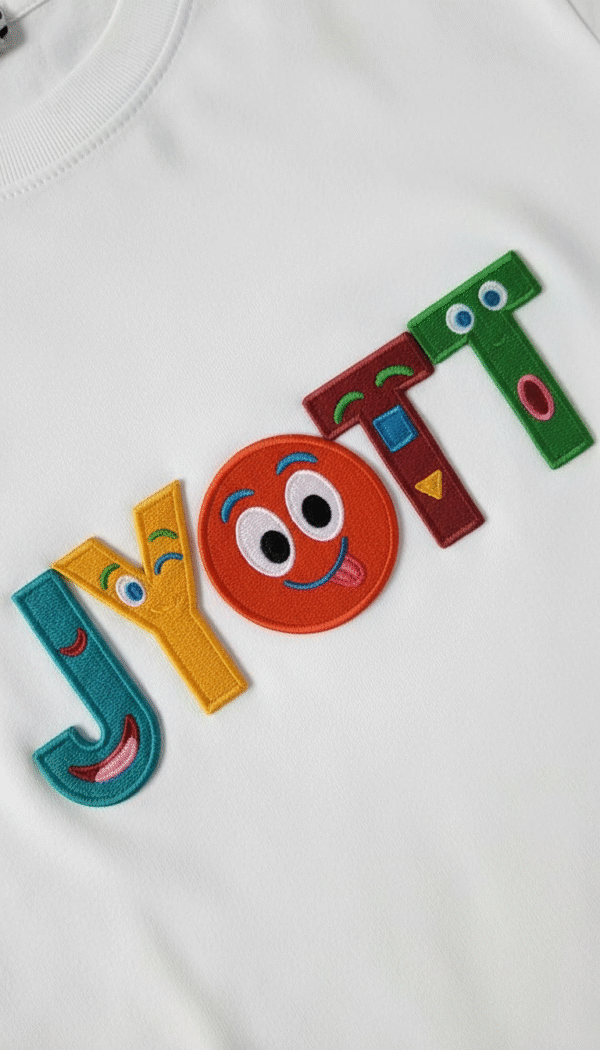 Face embroidery JYOTT Tshirts