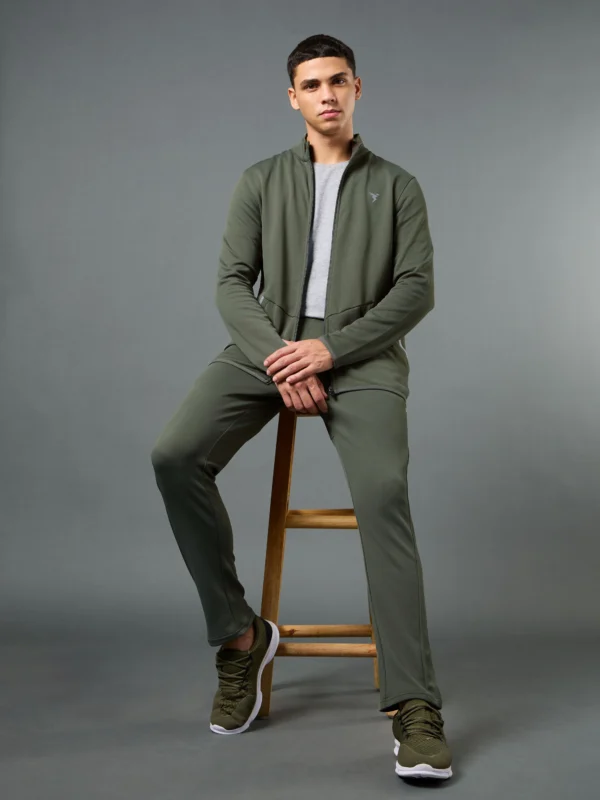 Men Solid Slim Fit Tracksuits with ELASTO LITE