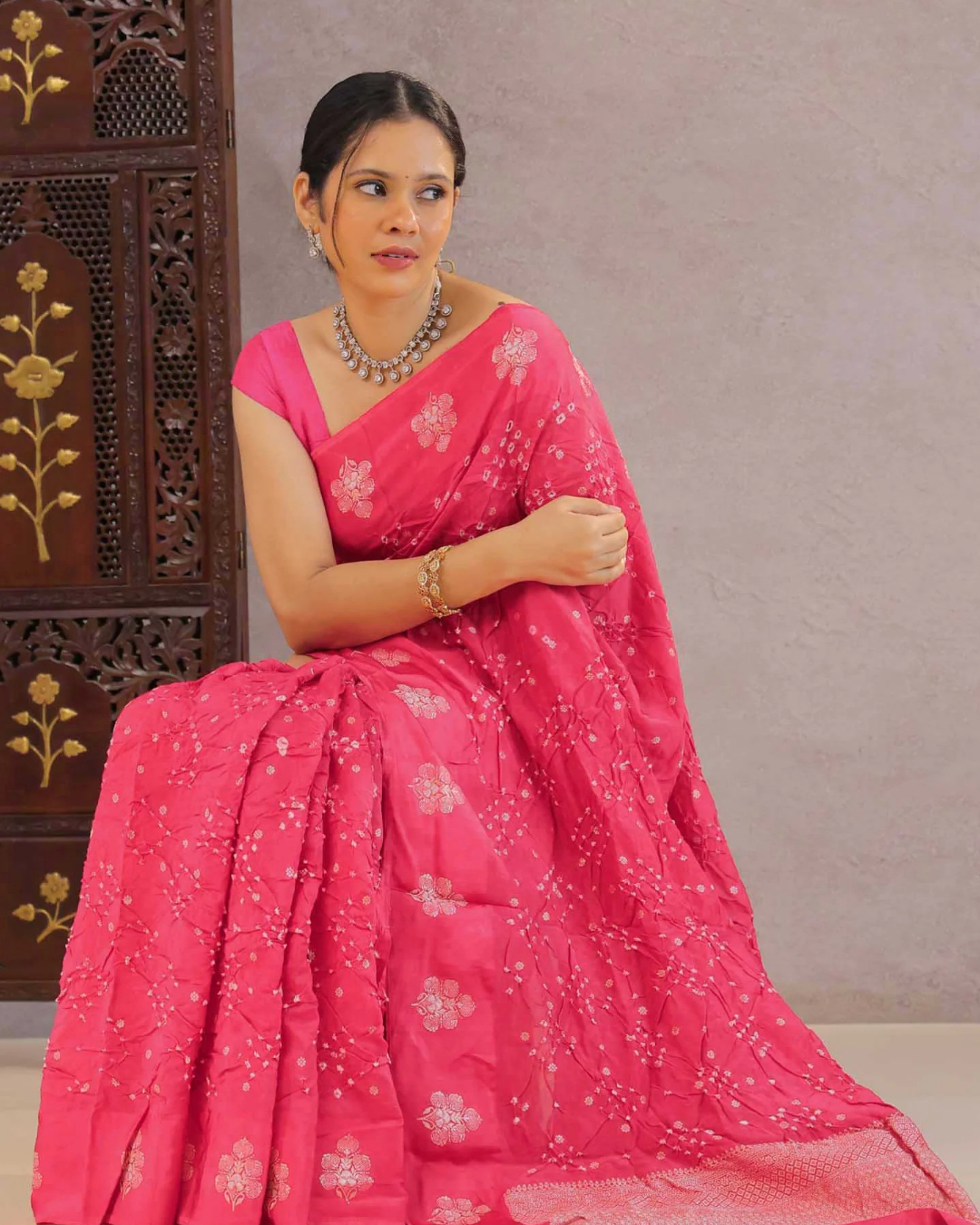 Bandhani/Bandhej Saree JYOTT