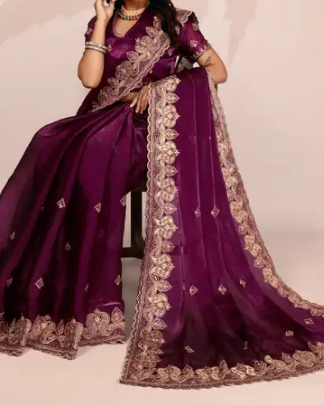 Party Wear | Work Color Saree JYOTT