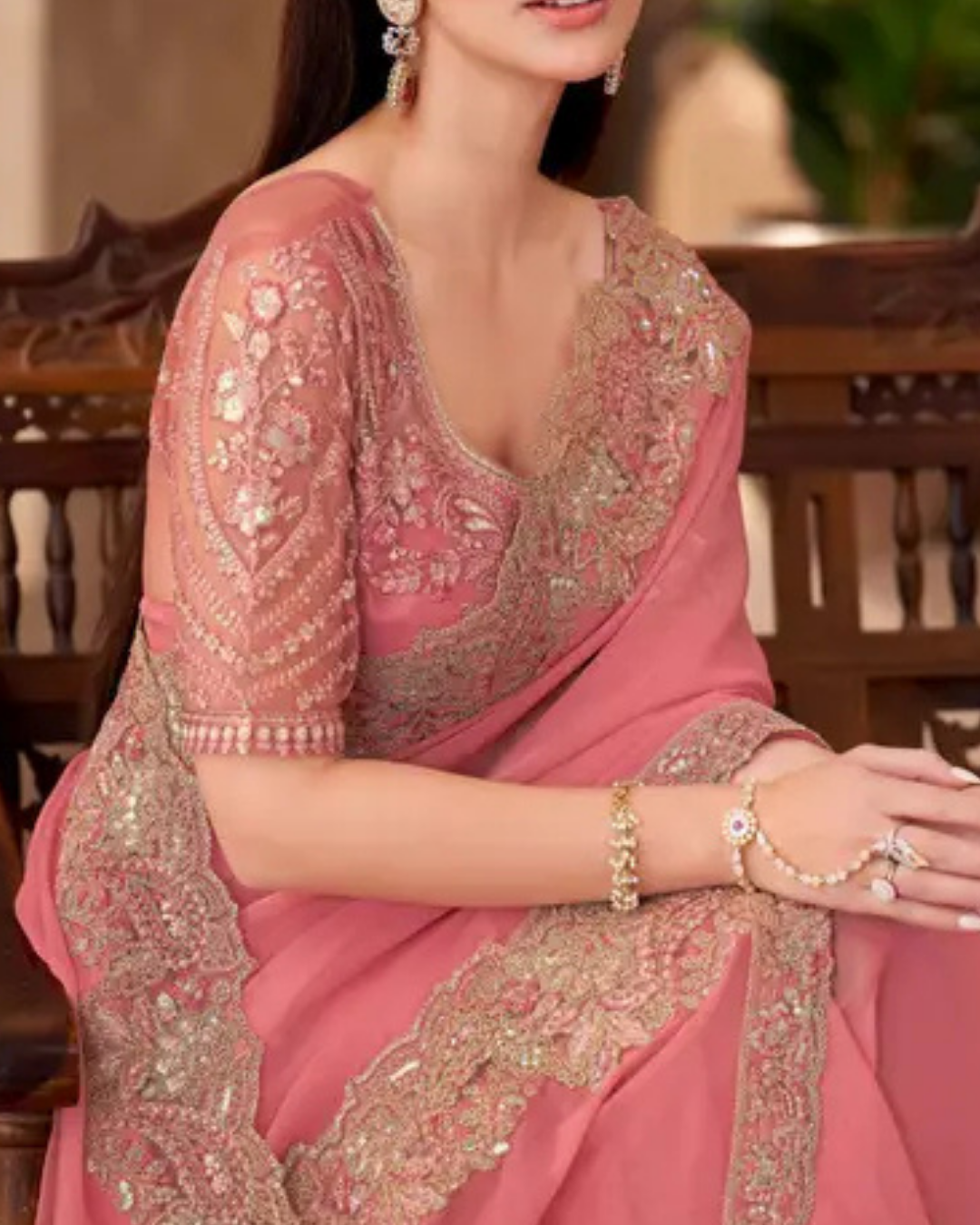 Party Wear | Work Color Saree JYOTT