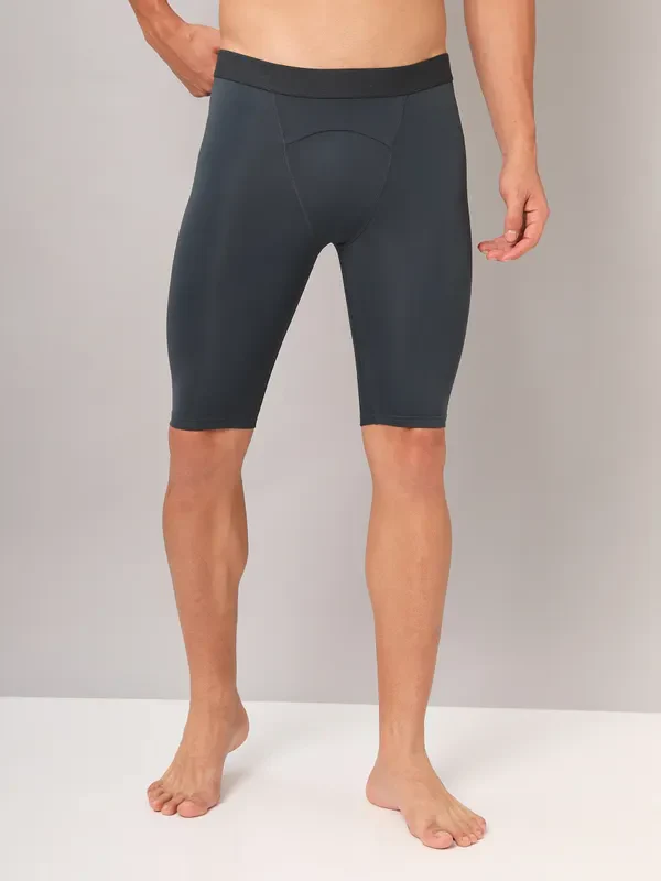 Men Solid Slim Fit Compression Tights with ELASTO LITE